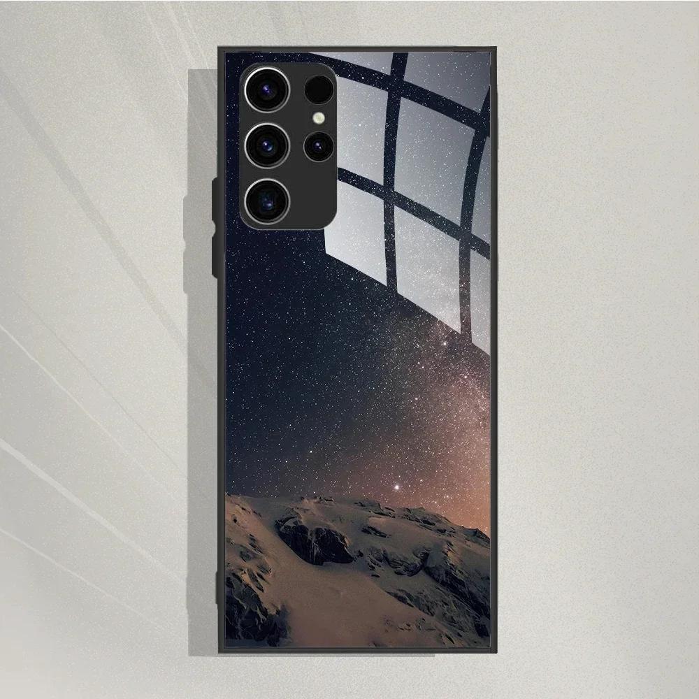 

For Samsung Galaxy S25 Ultra Case Tempered Glass Case Cool Painted Phone Cases For Samsung S25 Ultra Cover S25ultra 5G Fundas Galaxy S25 Ultra