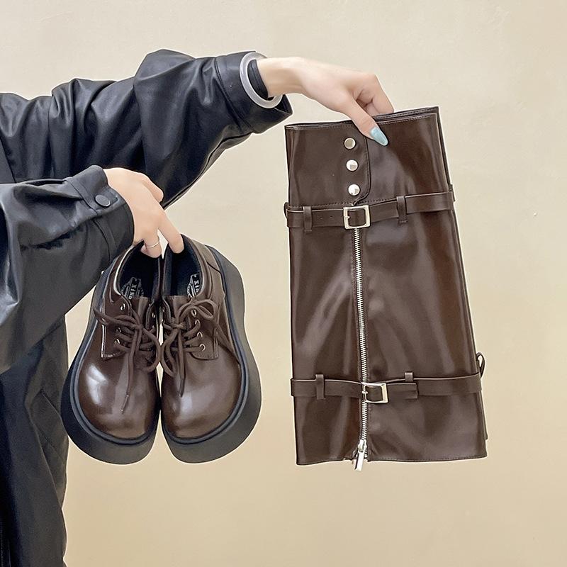 

Fashion Side Zipper Leather Boots Women s Platform Removable Boots Single Shoes Maillard But Knee Pant Pants Boots Knight Boots 40