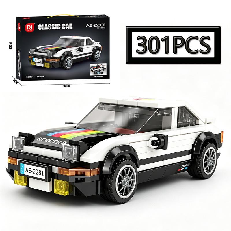 MOC Multi Style Racing Cars Car Building Blocks Creative Models Vintage Car Assembly Puzzle Supercar Toys Birthday Gifts