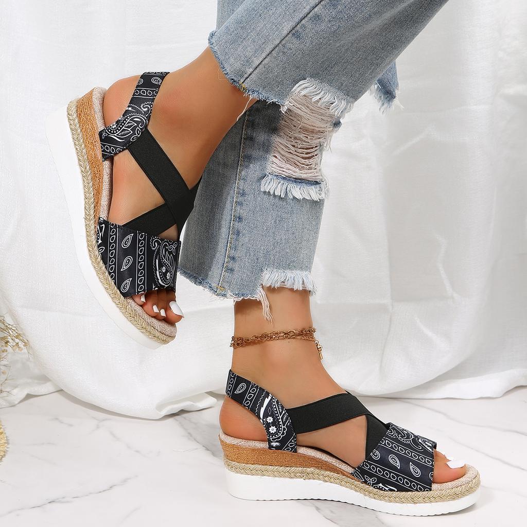 Summer Sandals Women 'S Shoes  Trend Wedge Platform Casual Flat Designer Elegant Party Heelssandalias De Tacon