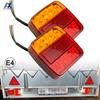 Waterdichte Vierkante Trailerlichten Kit Rood Rem Stop Staart Rijlicht Kenteken LED Licht Lamp voor 12V Camper Vrachtwagen RV Boot Sneeuwscooter