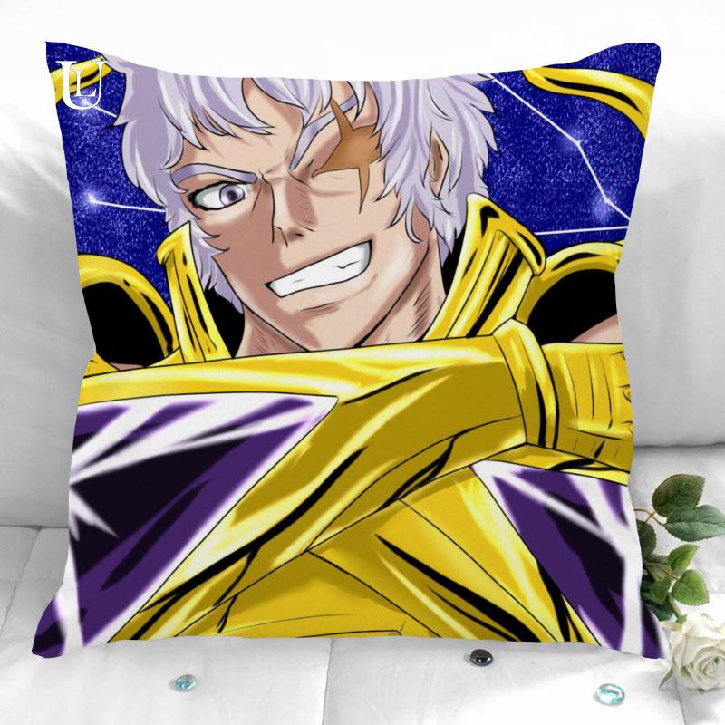 New Custom Saint Seiya Pillowcases Printed Square Pillowcase Home Decorative Zipper Pillow Cover 35X35Cm40X40Cm(One Side)
