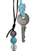 OTHER-worldly Bohemian Big Keyring [Blue Beads]