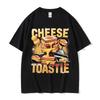Funny Cheese Toastie Food Lover Gift Graphic T Shirts Men Women Harajuku High Quality Retro Tshirt 100 Cotton Oversized Tshirt