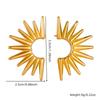 gold sunburst stud earrings for women