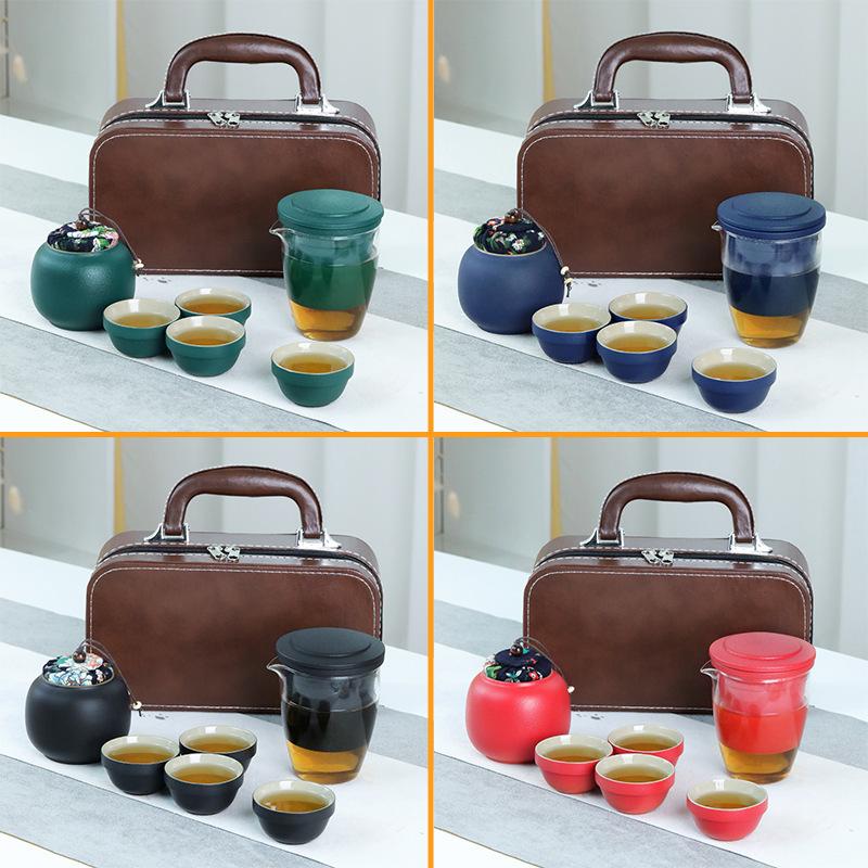 Travel tea set Outdoor tea cup Kuaike cup Portable car Kung Fu tea set Tea separation Mid-Autumn Festival gifts