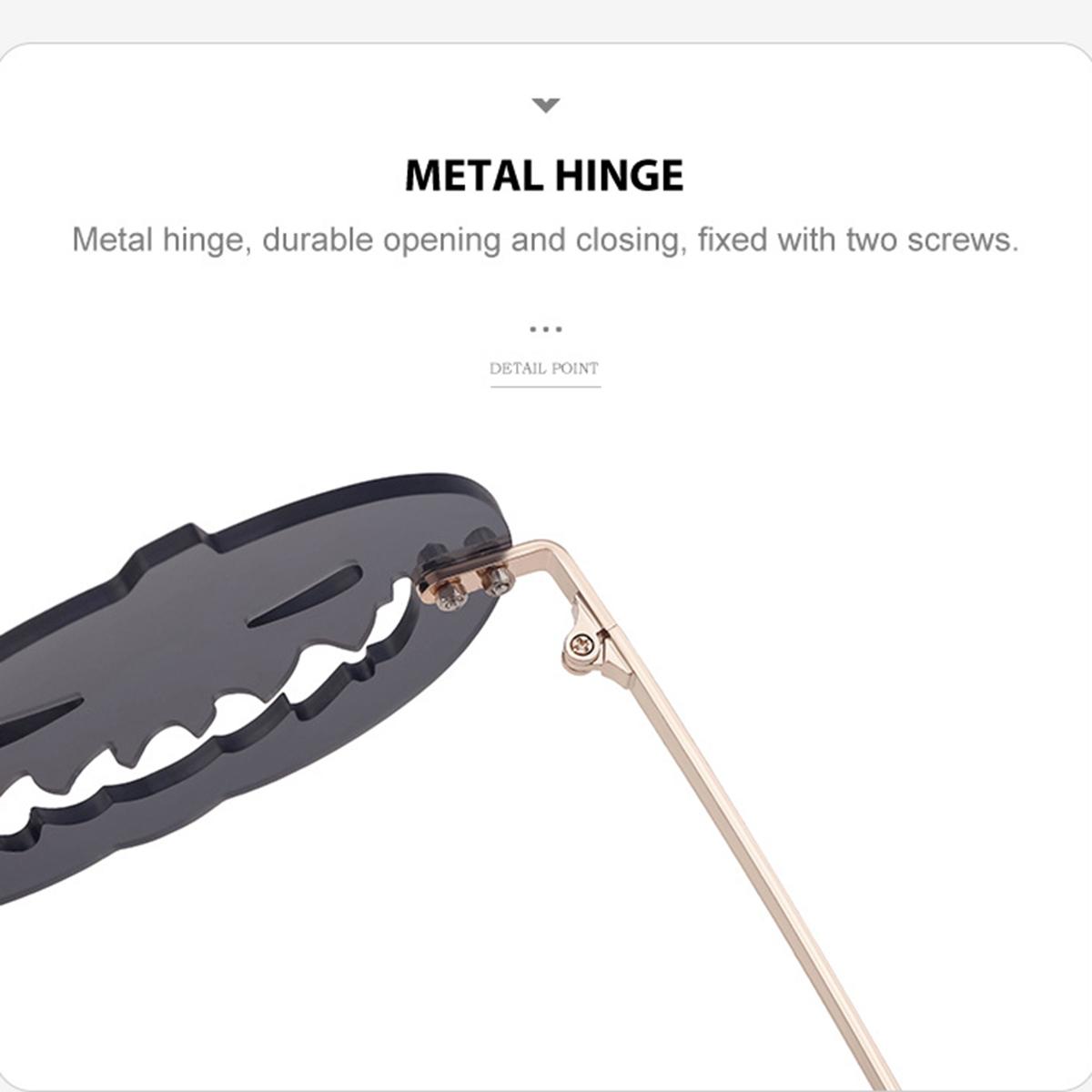 Новые солнцезащитные очки-тыквы на Хэллоуин для мужчин и женщин Tide Oval Box Hollow — фото 4