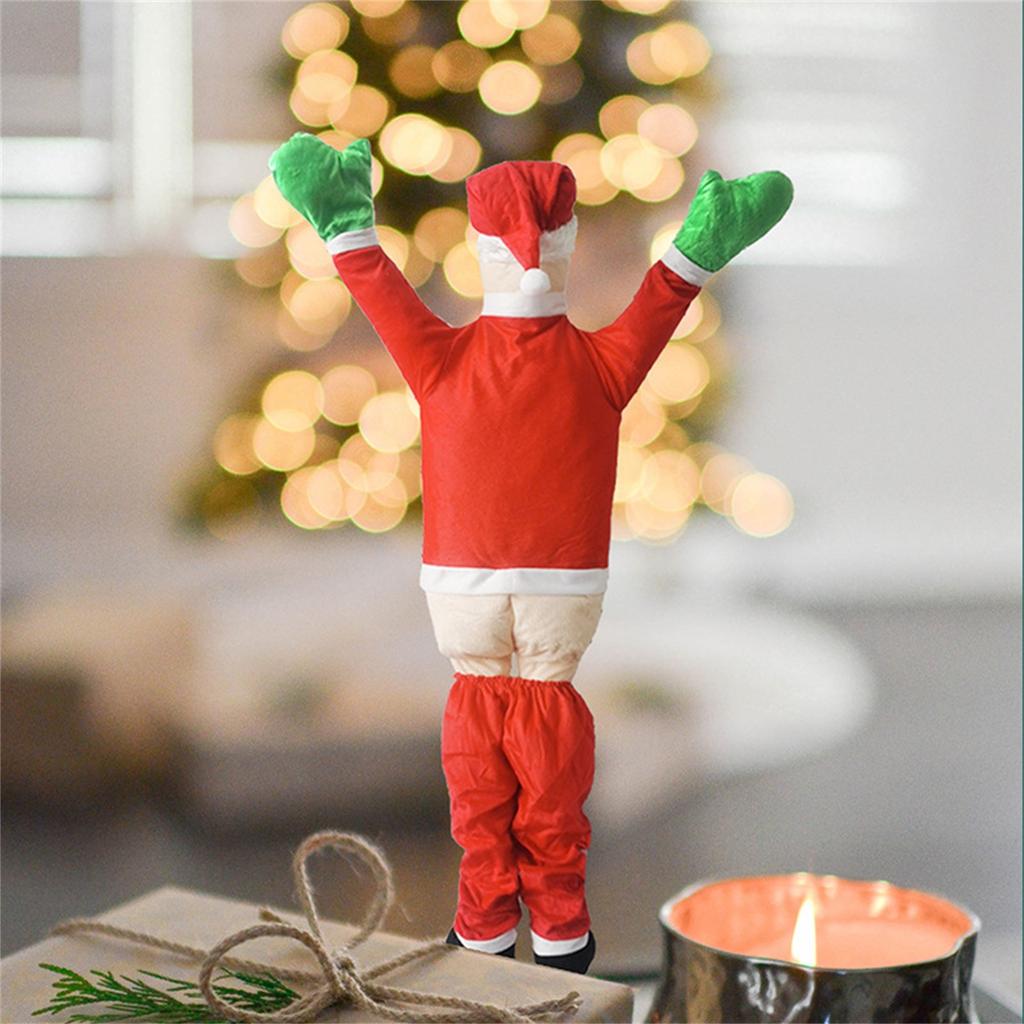 Christmas Hanging Santa Suit From On The Gutter Roof Outdoor Decoration Big 170CM 5.57FT