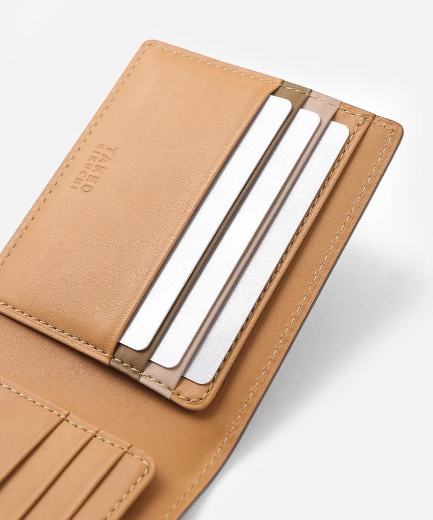 TAKEO KIKUCHI Zeku Cowhide Leather Wallet Coin [TAKEO KIKUCHI] Men's Bi-fold (No Pocket) No.750603 (Navy)