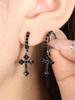 2-Piece Cross Punk Style Earrings - Cross Hoop Earrings - Suitable for Everyday Wear