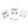 Round Zircon Stud Earrings 24Pcs Shiny Mixed Color Metal Ear Studs Set for Girls Casual Party Wear Jewelry