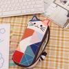 Japanese Style Cartoon Pen Bag Cloth Stationery Storage Bag Fashion Cat Pencil Case  Office