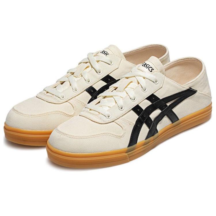 Asics Aaron Comfortable Versatile Low-Top Skate Shoes Unisex Sneakers Off-White Black 1203A556-750