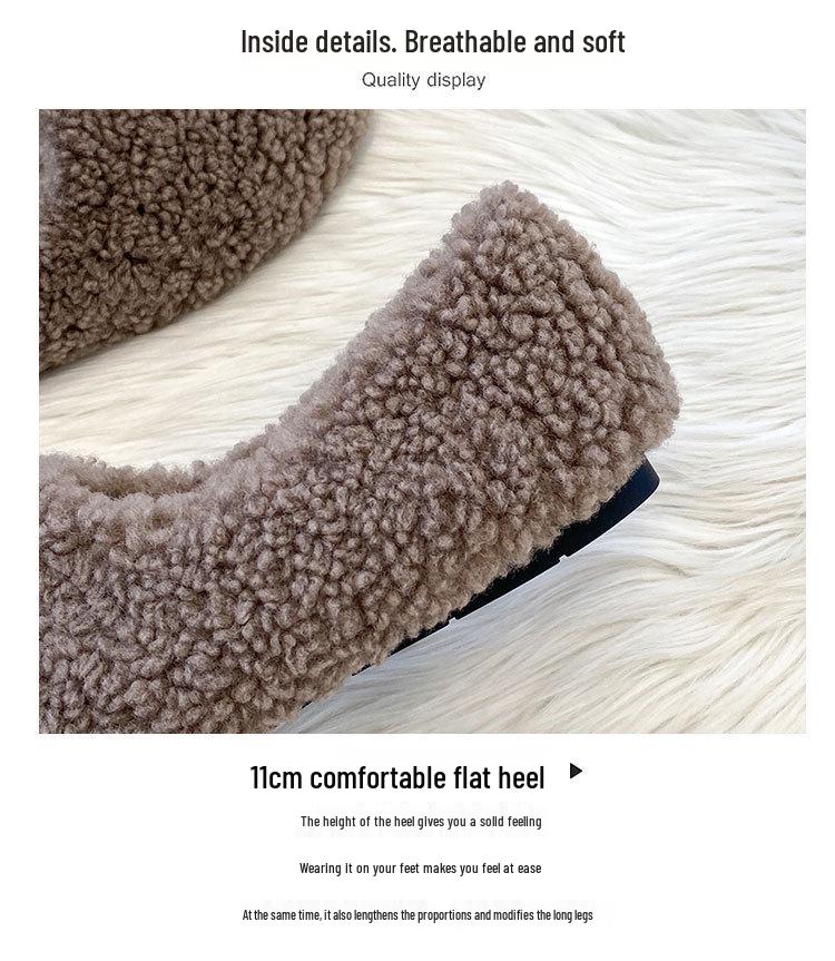 Women's Furry Velvet Lamb Wool Loafers - Autumn/Winter Large Size (41-43)