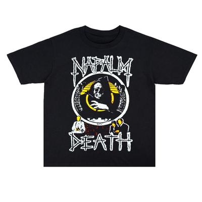 2025 Sommer Rock Napalm Death Band Bedrucktes Baumwoll-Herren- und Damen-T-Shirt Hohe Qualität Kurzarm Herren-T-Shirt