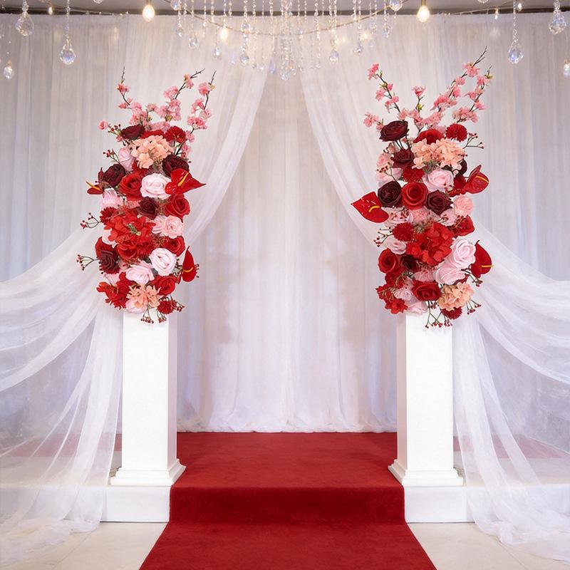 Cross-Border Floral Arch: Long Strip Wedding, Banquet, Birthday Decoration with Artificial Flowers