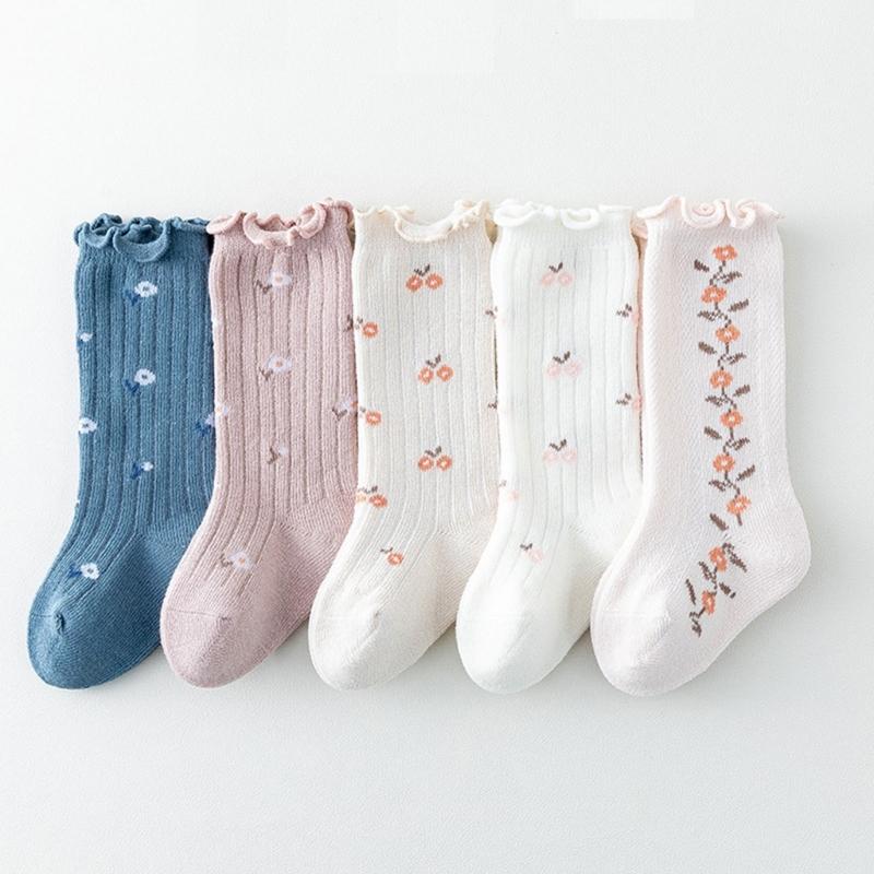 Baby Mittellange Kniesocken Baumwolle Neugeborene Säuglinge Lange Socken Niedlich Bequem Kleinkinder Rüschensocken Neugeborenen Zubehör