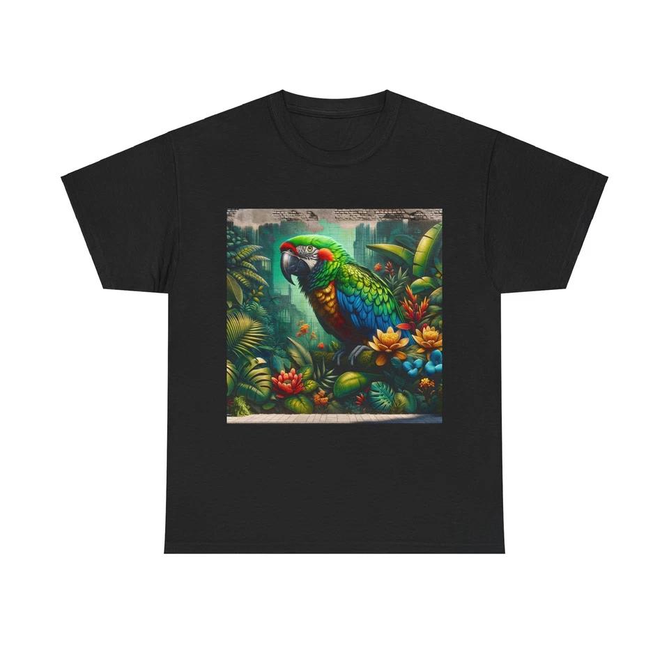 

Unisex Adult T Shirt Parrot Urban Jungle Graffiti Artwork S