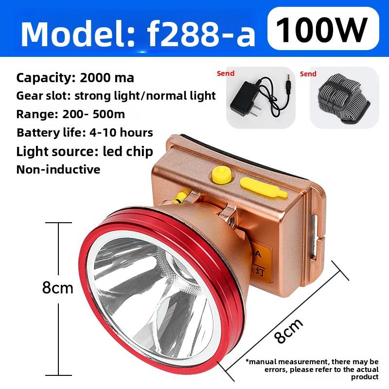 Strong Light Laser Cannon Super Bright Led Rechargeable Lithium Battery Outdoor Head-mounted Long Battery Life Induction Night Fishing Headlight