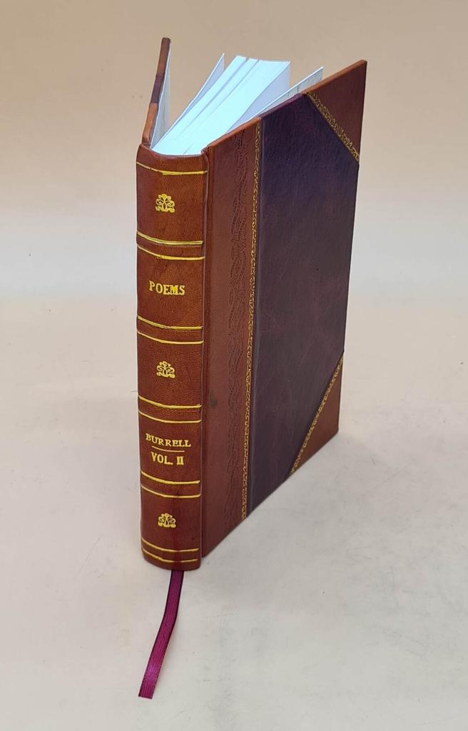 Poems Volume 2 1793 [Leather Bound] by Burrell, Sophia, Lady, -