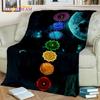 Rainbow 7 Chakra Yoga Meditation Blanket,Flannel Throw Blanket for Home Bedroom Bed Sofa Picnic Office Hiking Leisure Nap Cover