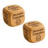 1/2/3/5/6/8Pcs Wooden Quilter Dice with 6 Engraved Quilting Tasks Solid Wood Quilting Embroidery Knitting Projects Baking Drinking Decision Dice Tools