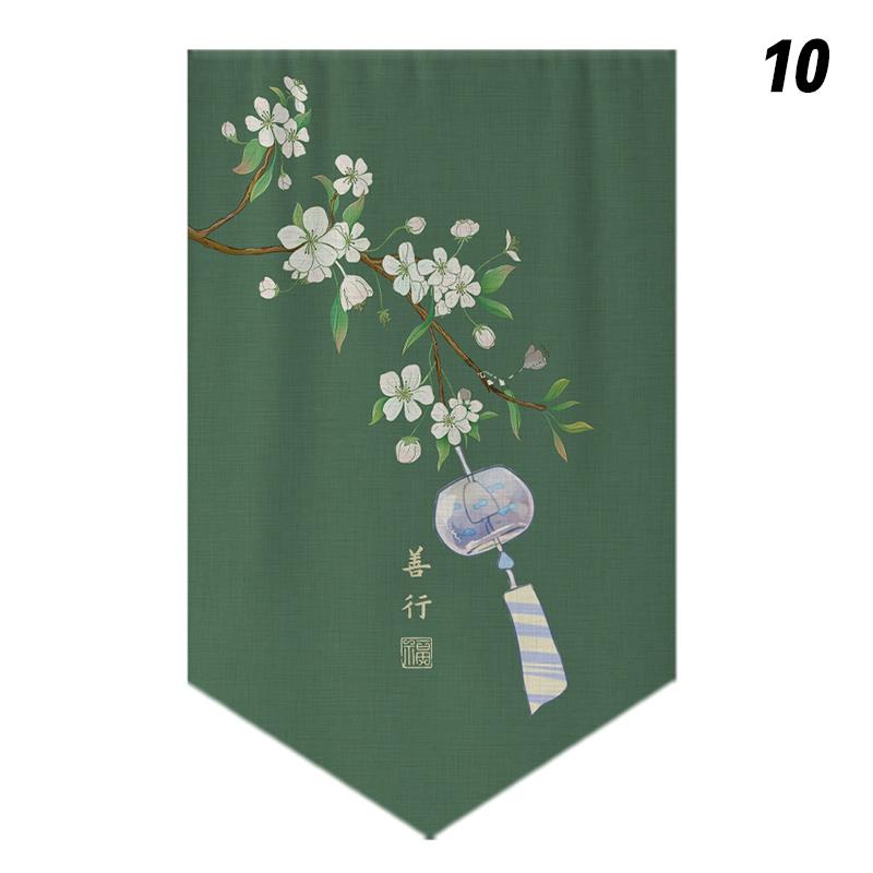Chinese Style Door Head Half-curtain Noren Izakaya Bistro Bar Restaurant Decor Short Curtains Living RoomKitchen Porch Partition