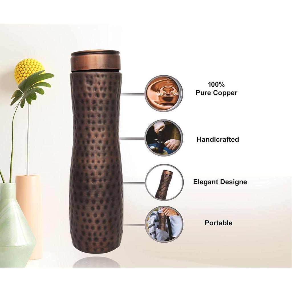 Apsara Hammered Copper Jointless Bottle