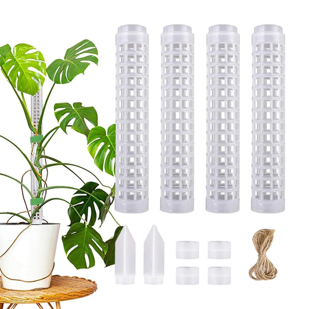 2pcs External Plastic Moss Poles Plant Grow Support Frames Flower Support Climbing Pole For Garden Balcony Greenhouse