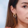Yori Gold Silver Color Matching O-Wrap Statement Earrings 18K PVD Plated Simple Sleek Metal Fashion Jewelry Bijoux Gift