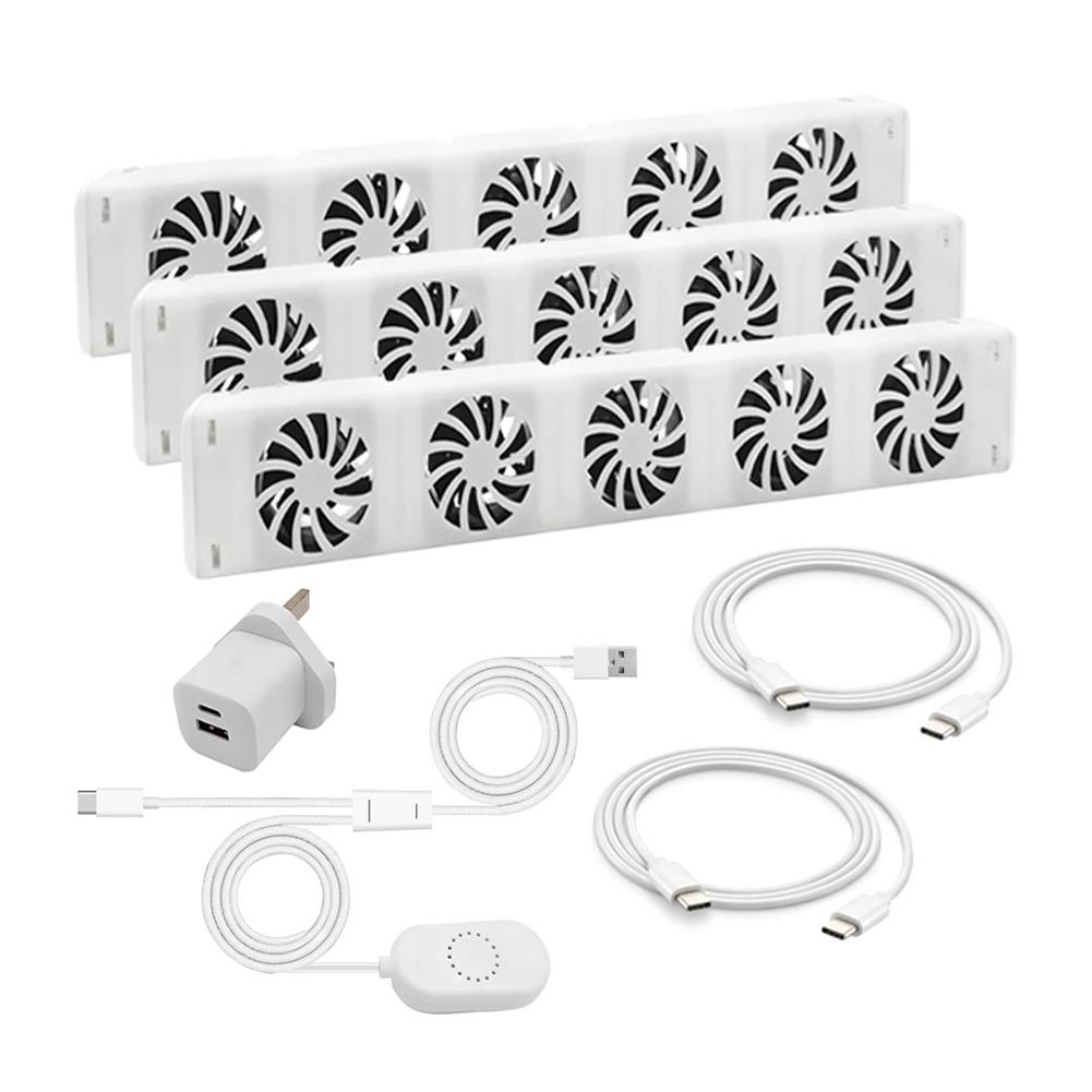For Apartment Smart Radiator Fan Quiet Drive Fan Heater DC 5V 2A Energy-saving Flame Retardant Improves Heat Distribution