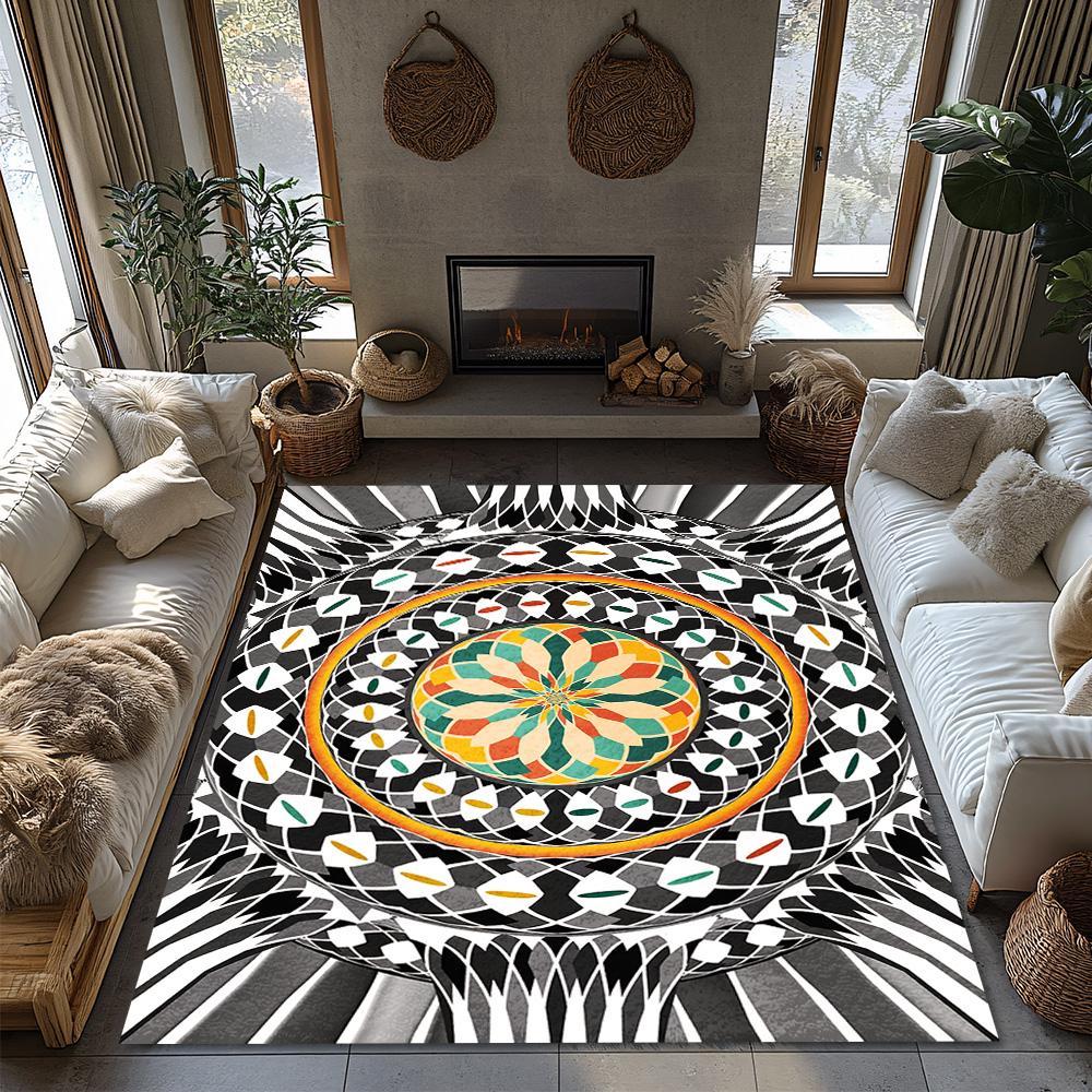 Modern Abstract Carpet Non Slip Area Rug Living Room Floor Mat Home Decor Geometric Pattern Runner Rug Indoor Outdoor Mat