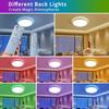 Led Ceiling Lamp Colorful Round Rgb Backlight Three-Color Dimmer Stepless Dimming New Ceiling Lamp
