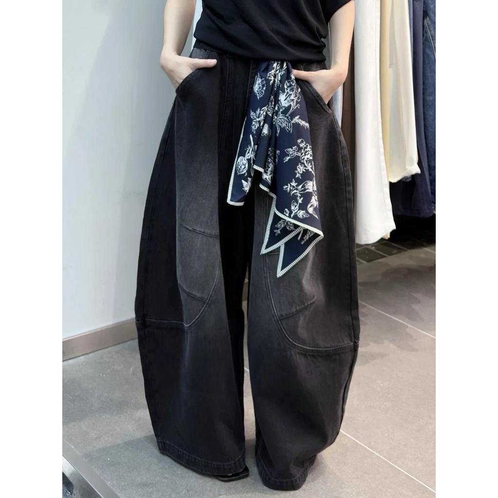 American Retro Plus Size Loose-Fit Vintage Jeans for Women – Spicy Girl Vibe, Relaxed Corridor Shape.