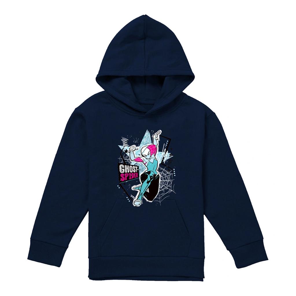 Spider-Man Childrens/Kids Ghost-Spider Web Pull Over Hoodie