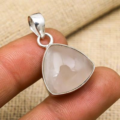 Rose Quartz Gemstone Handmade 925 Solid Sterling Silver Jewelry Designer Silver Chain Pendant Gift for Sister