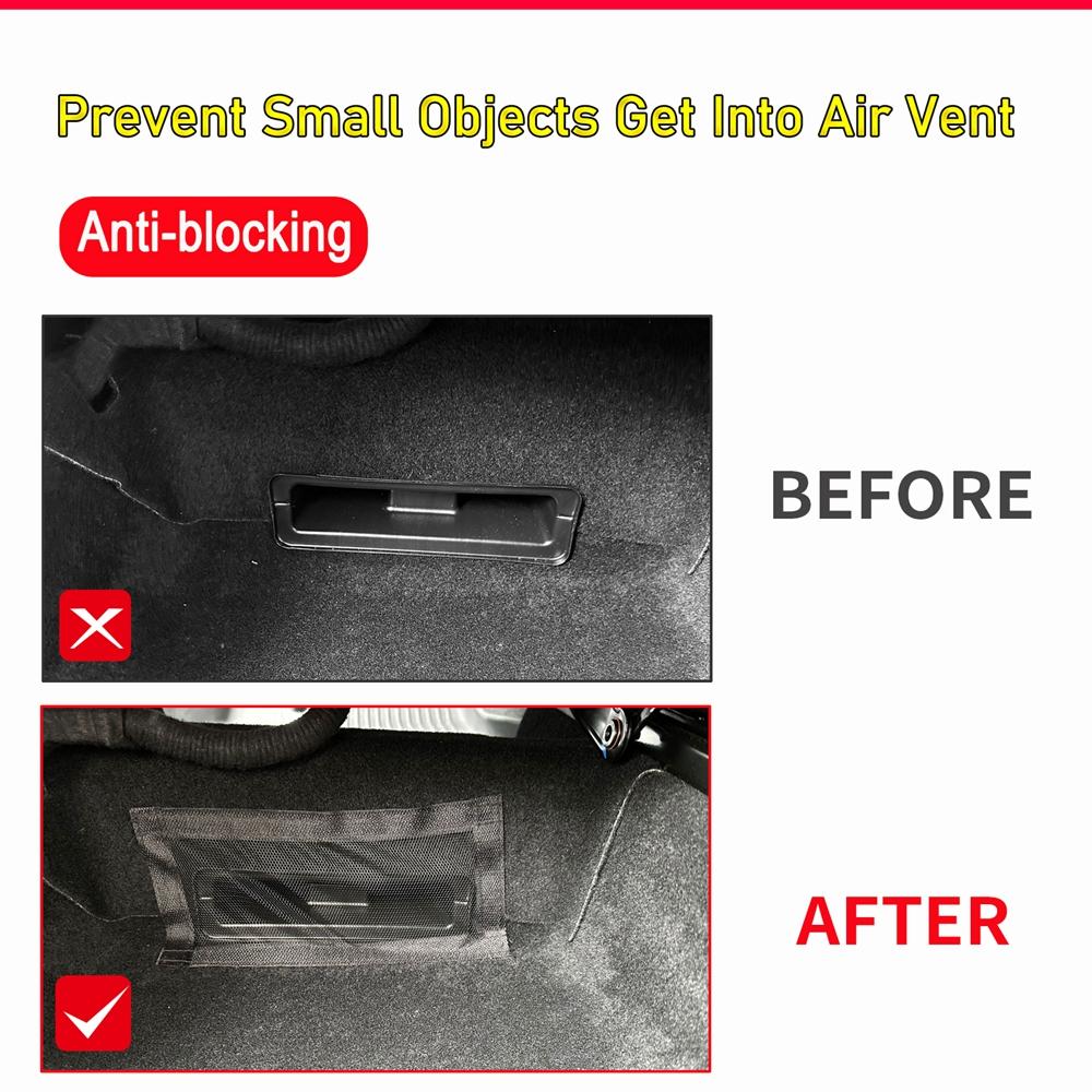 Air Outlet Cover For Tesla Model 3 Y Under Seat Air Vent Mesh Anti-Blocking Dust Protective Net Car Styling Interior Accessories
