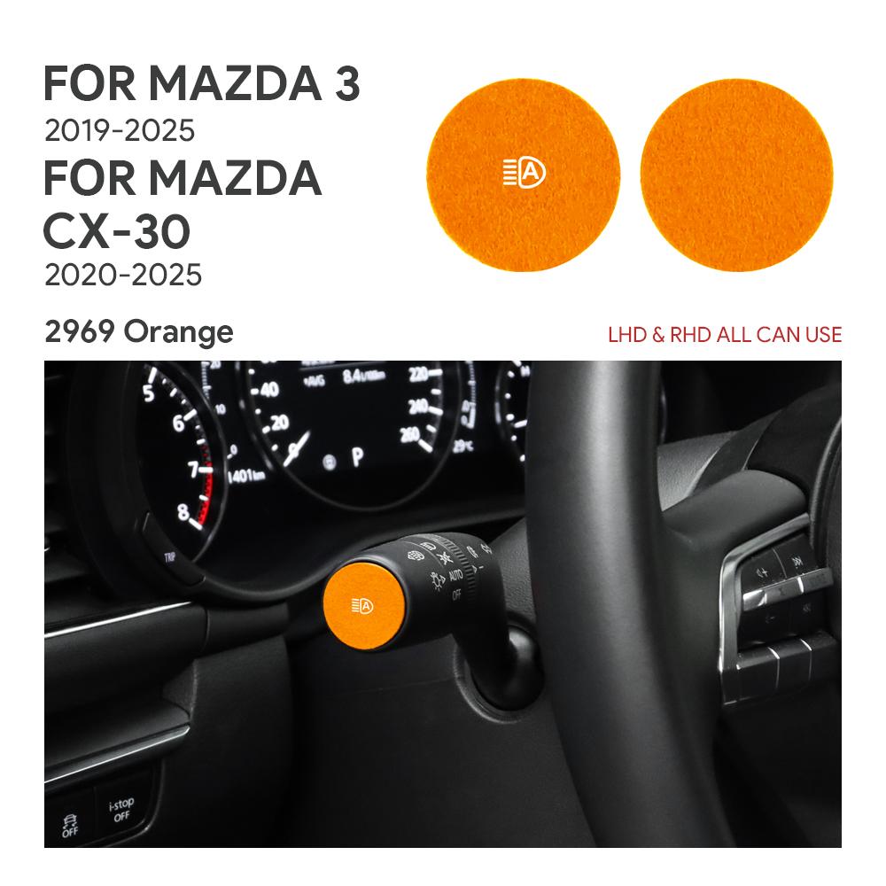 2PCS Top Suede Trim LHD RHD Sticker For Mazda 3 BP Axela CX30 CX-30 2019 2020 2025 2025 2025 2025 2025 Car Wiper Shift Lever