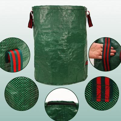 Bolsa para Residuos de Jardín 60L-500L Bolsa de Jardín de Gran Capacidad Reutilizable Impermeable Saco para Hojas Contenedor de Almacenamiento y Recolección Para Jardín Patio