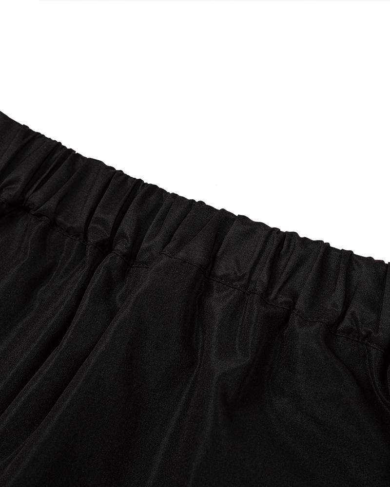 MOAA Wrap Skirt Bootcut Trousers (Black)