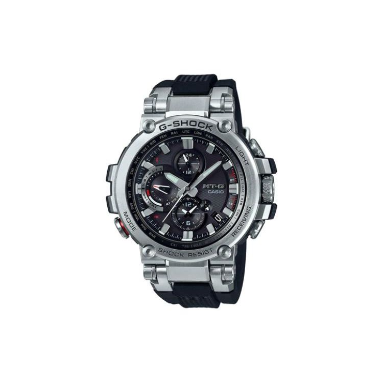 Casio Men's Gray Mtg Series Bluetooth Connection Shock Resistant Waterproof Solar Quartz Movet Resin Strap Watches Mtg-B1000-1A