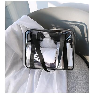 Borsa da viaggio trasparente in PVC per donna, borsa da toilette impermeabile, borsa cosmetica portatile per riporre cosmetici