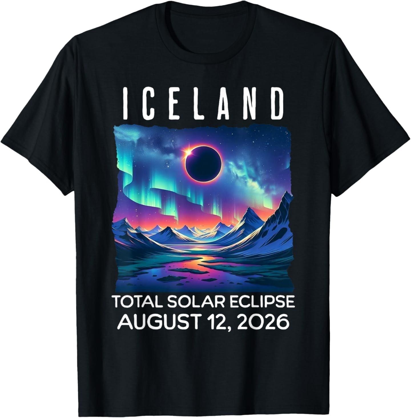 Iceland Eclipse 2026 August 12 Total Solar Eclipse T-Shirt S разноцветный