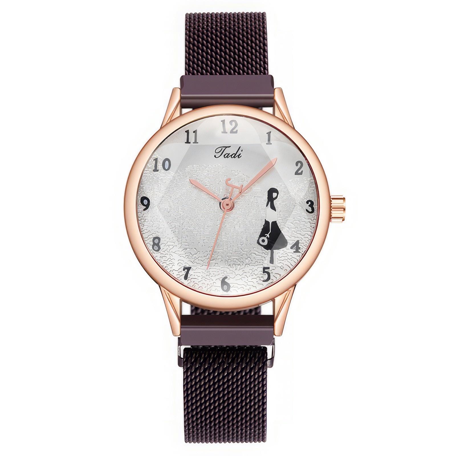 

Women Fashion Leather Watch One Size кофейный