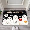Ghost Castle Halloween Flannel Decorative Carpet, Anti-Slip and Comfortable Home Decoration for The Entrance Foyer