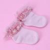 Newborn Baby Girl Solid Color Breathable Cotton Elastic Princess Lace Socks