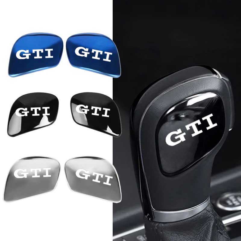 WGLRK1 Car Styling Gear Shift Knob Head Sticker Trim for Volkswagen VW GTI Polo CC Golf 7 6 Bora Tiguan Passat B5 B6 B7 Jetta MK5 MK6
