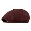 Autumn Winter Warm Beret Men Octagonal Cap British Vintage Cap Painter's Cap Newsboy Cap