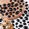 50-200pcs Black Plastic Safety Oval Simulated Eyes Nose DIY Stuffed Toys TeddyBear Eye For Doll Handmade Decoration Accessories