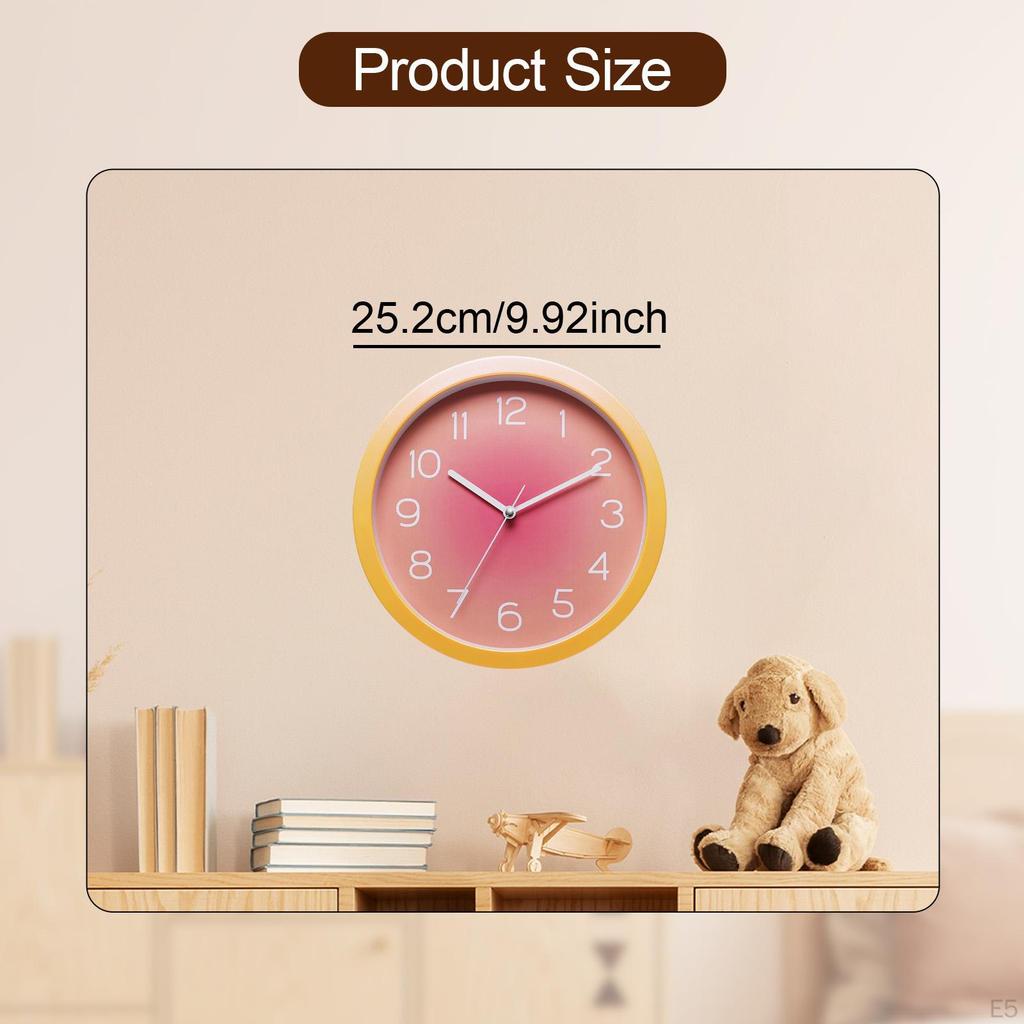 Ceas de Perete Decorativ de Modă de 10 Inch Portabil Agățat Fără Baterie pentru Bar Bucătărie Cafenea